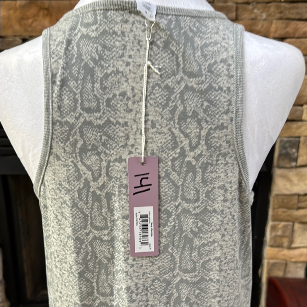 Bare Necessities Gray Pleated Maxi Sundress with pockets relaxed snake - Picture 5 of 6